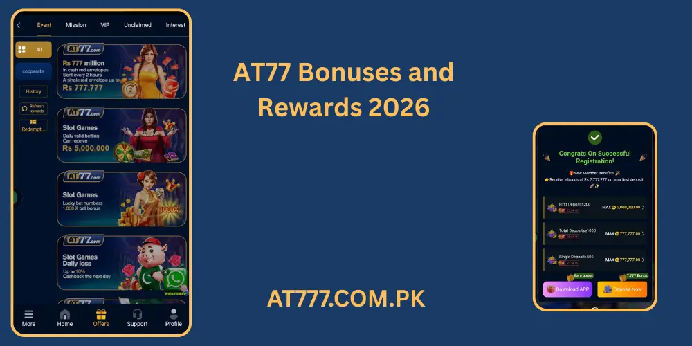 AT77 Game Bonuses And Rewards